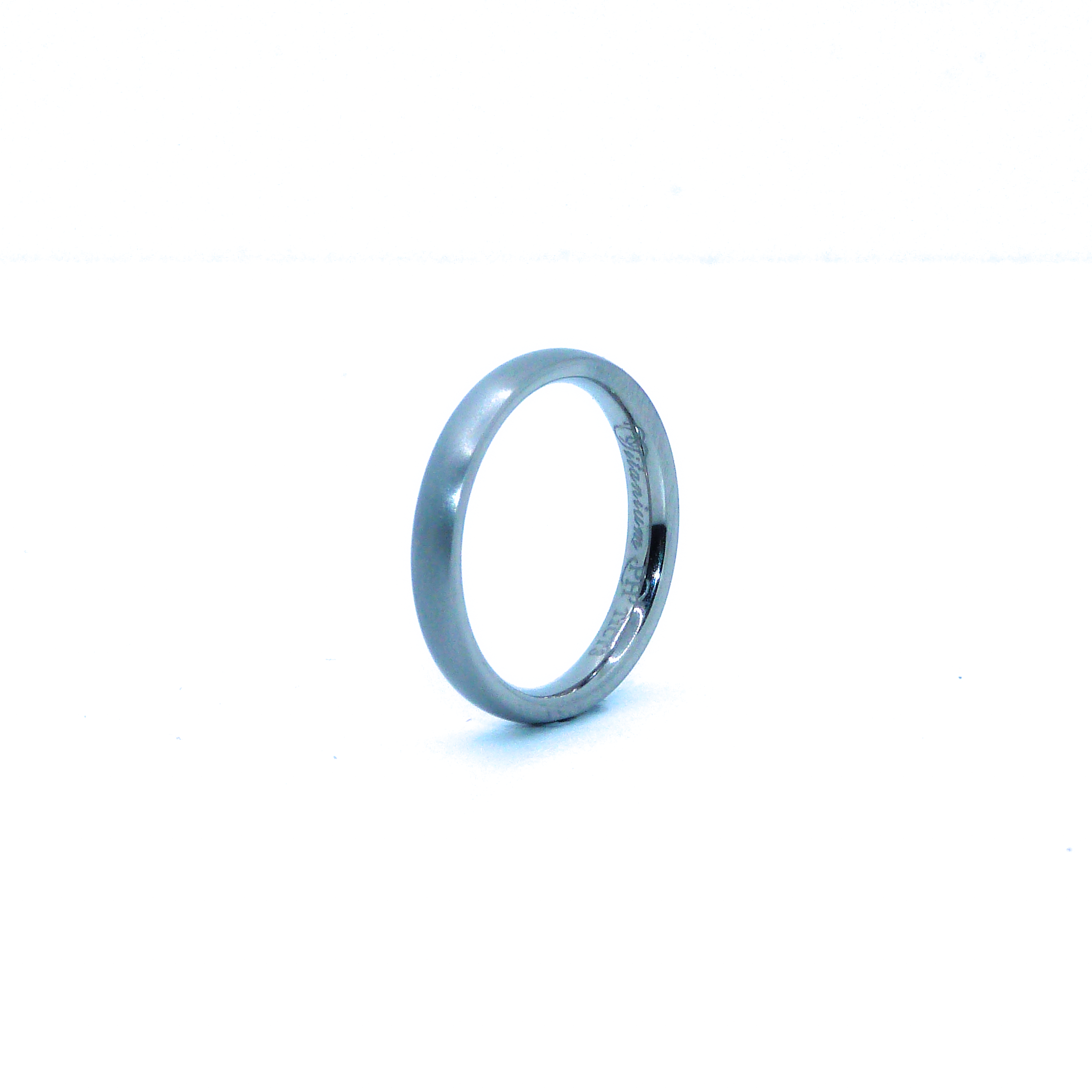 3mm D-shaped Titanium Ring view 2