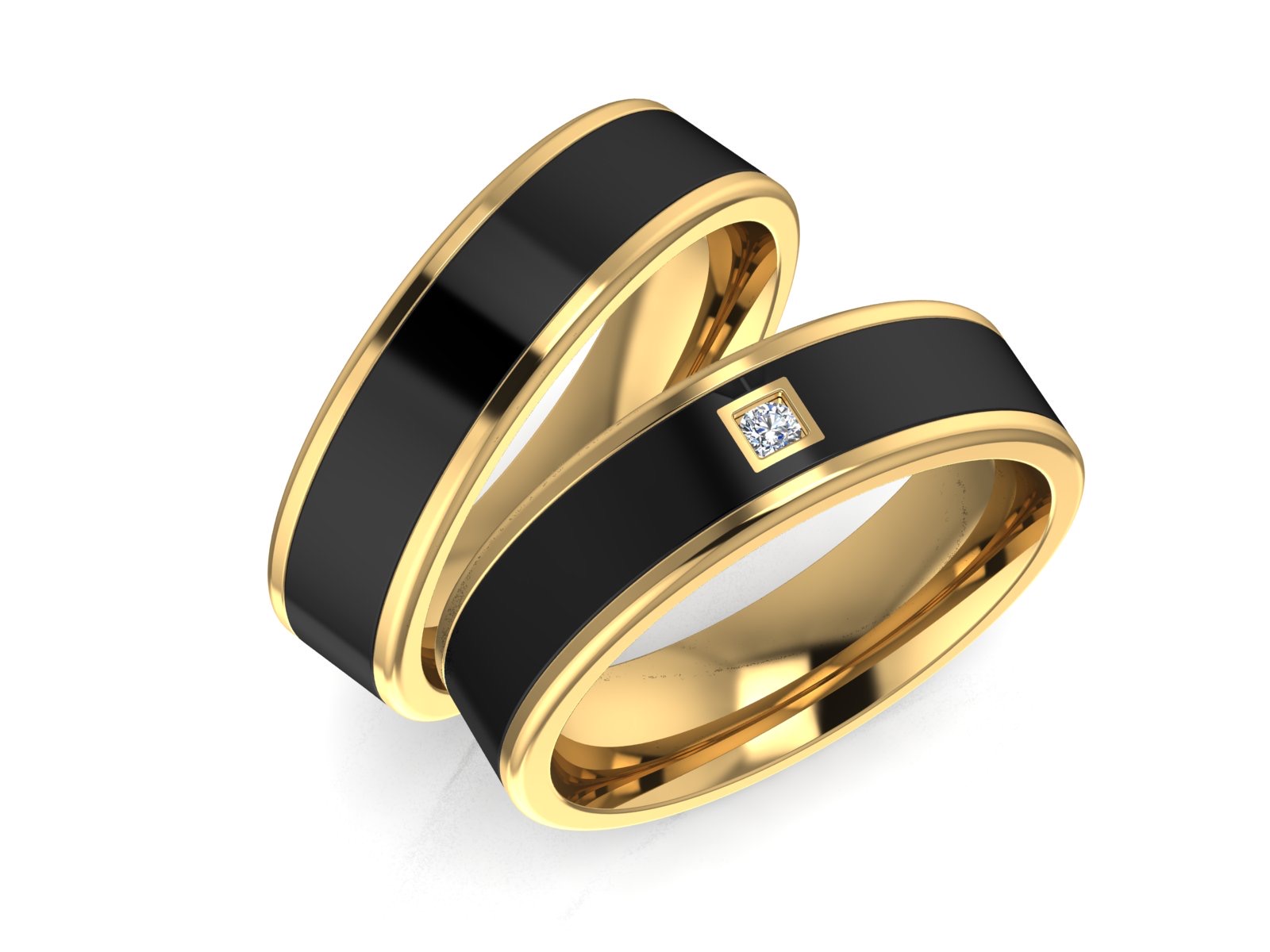 6mm Infusion Titanium - Carbide Gold Ring