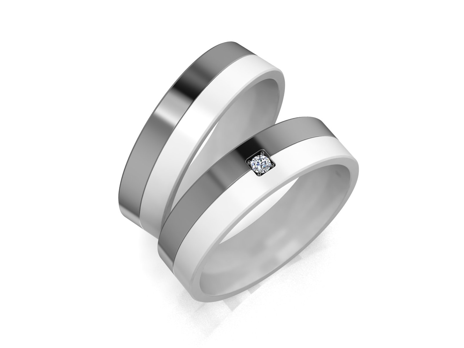 6mm Infusion Titanium-Carbide White Grigio Ring