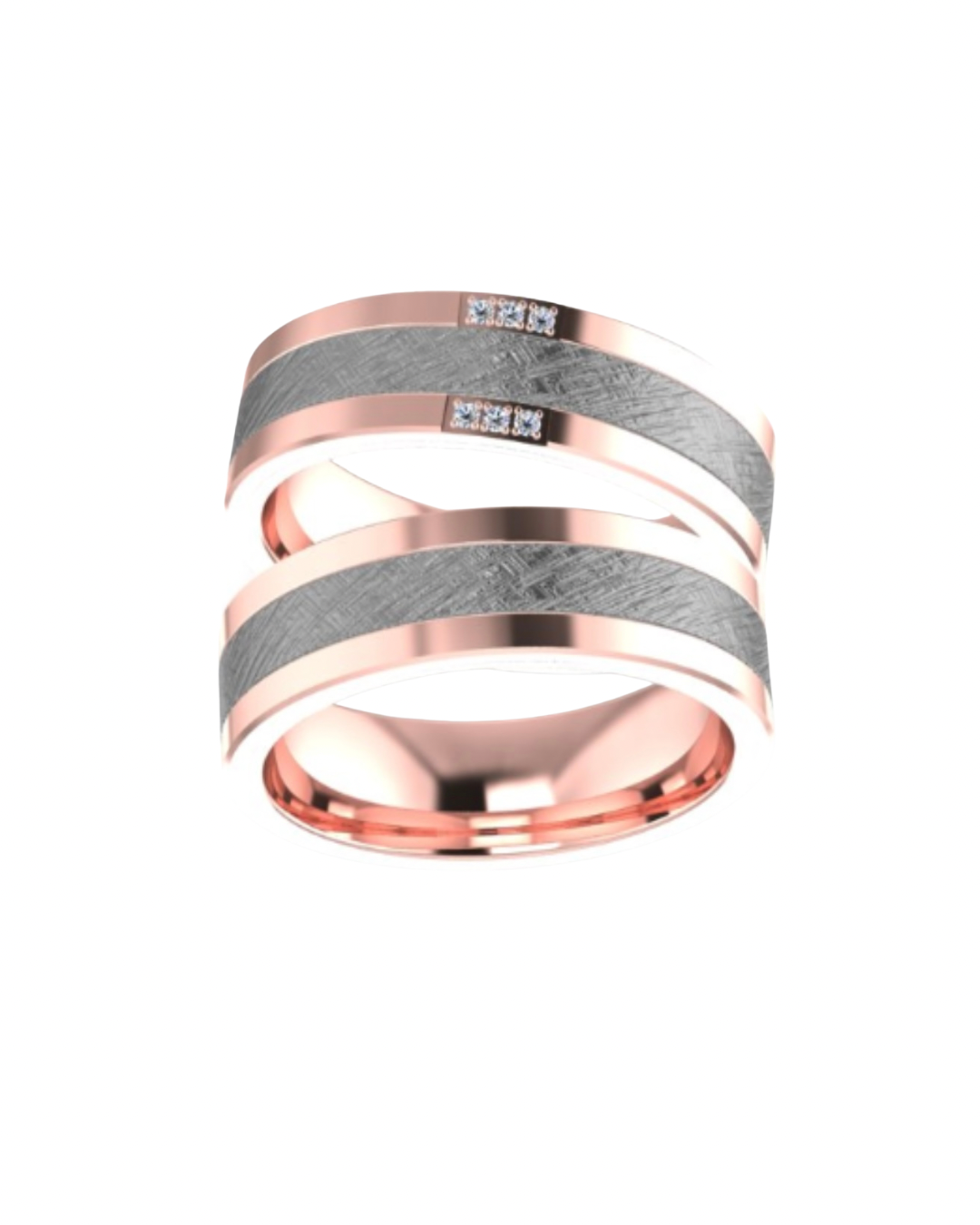 6mm Infusion Titanium-Tantalum Stangold Ring