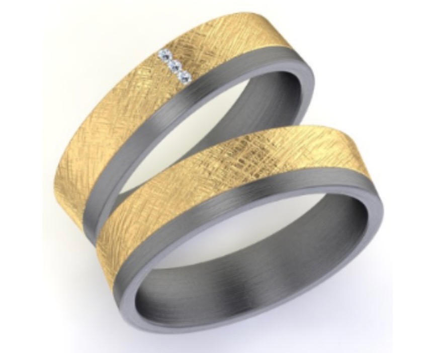 6mm Infusion Titanium-Tantalum Gold Ring